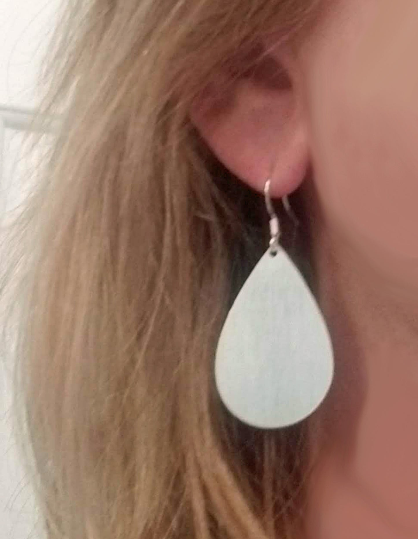 Brushed silver or gold teardrop earrings, brushed silver or gold light-weight earrings