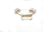 Large clear crystal bangle bracelet