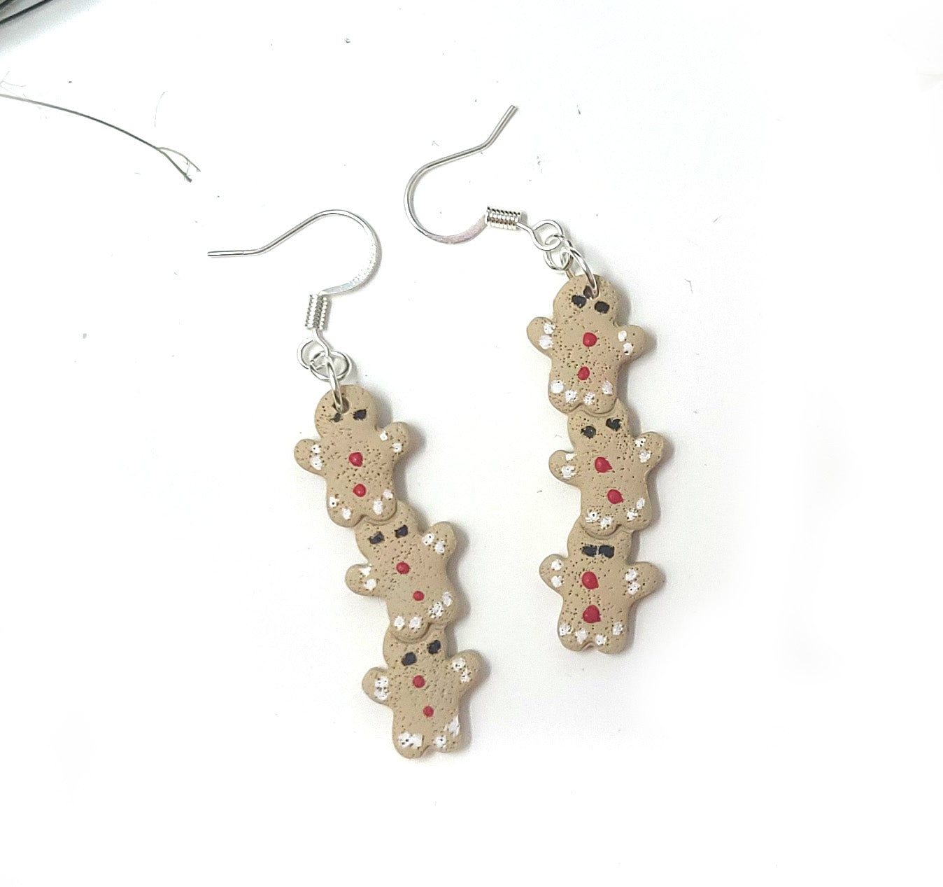 Cascading Gingerbread men earrings