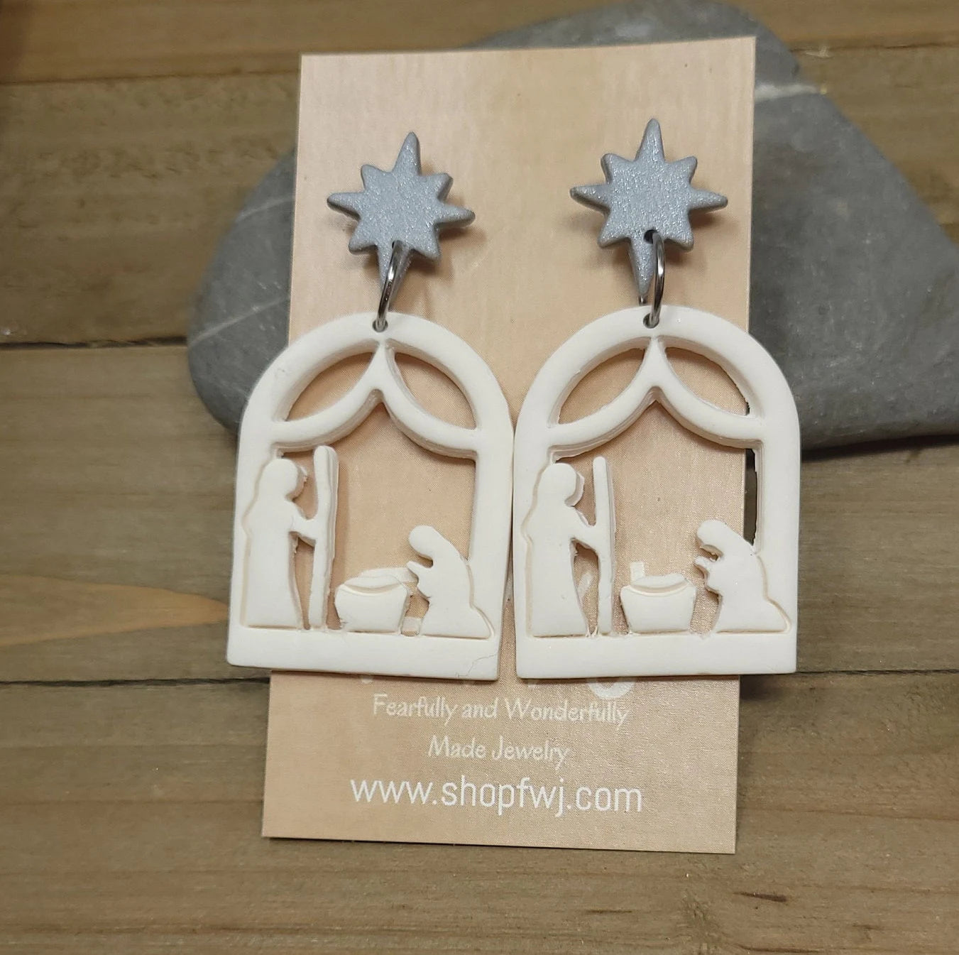 Nativity Scene earrings three wisemen Christmas earrings
