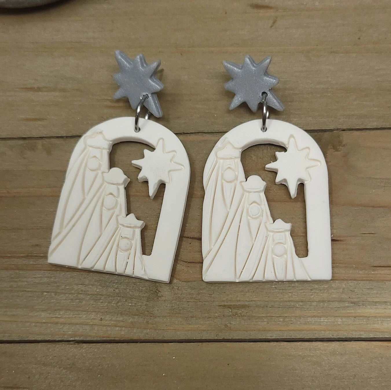Nativity Scene earrings/ three wisemen Christmas earrings