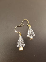 Swarovski crystal Christmas tree earrings