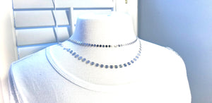Sequin chain necklace, coin chain necklace