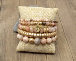 Sunstone stretch individual bracelets or set of 5 bracelets