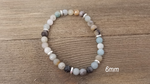 Amazonite and silver stacking bracelets, set of 4