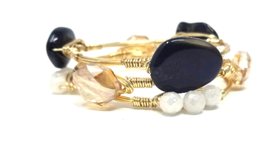 GA Tech game day bangle bracelet set