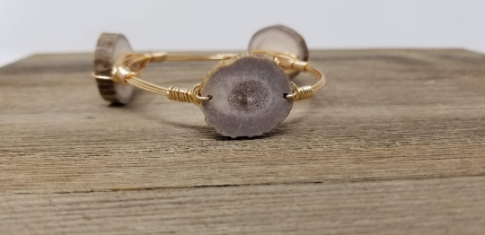 Antler slice bangle bracelet