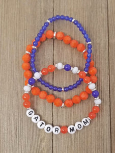 University of Florida mom word bracelet set
