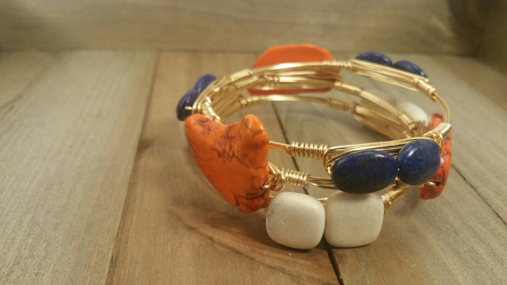 Auburn GameDay set of 3 bangle bracelets