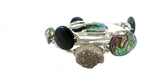 Abalone shell bangle bracelet/ Paua shell bangle bracelet