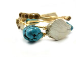 Turquoise and Howlite western bracelet set