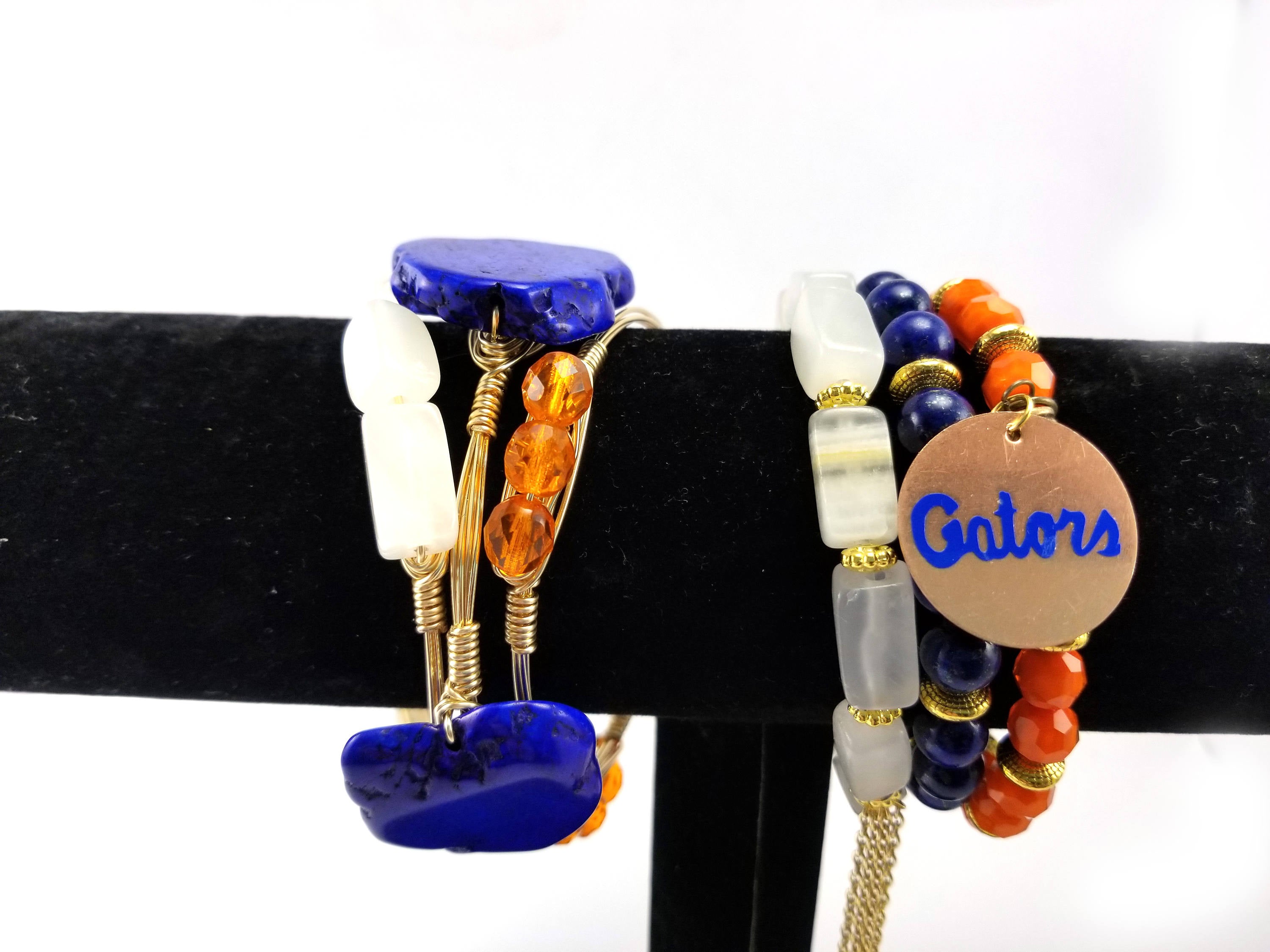 University of Florida gator GameDay set of 3 bangle bracelets, Florida bracelets, University of Florida jewelry, UF gator  bracelets