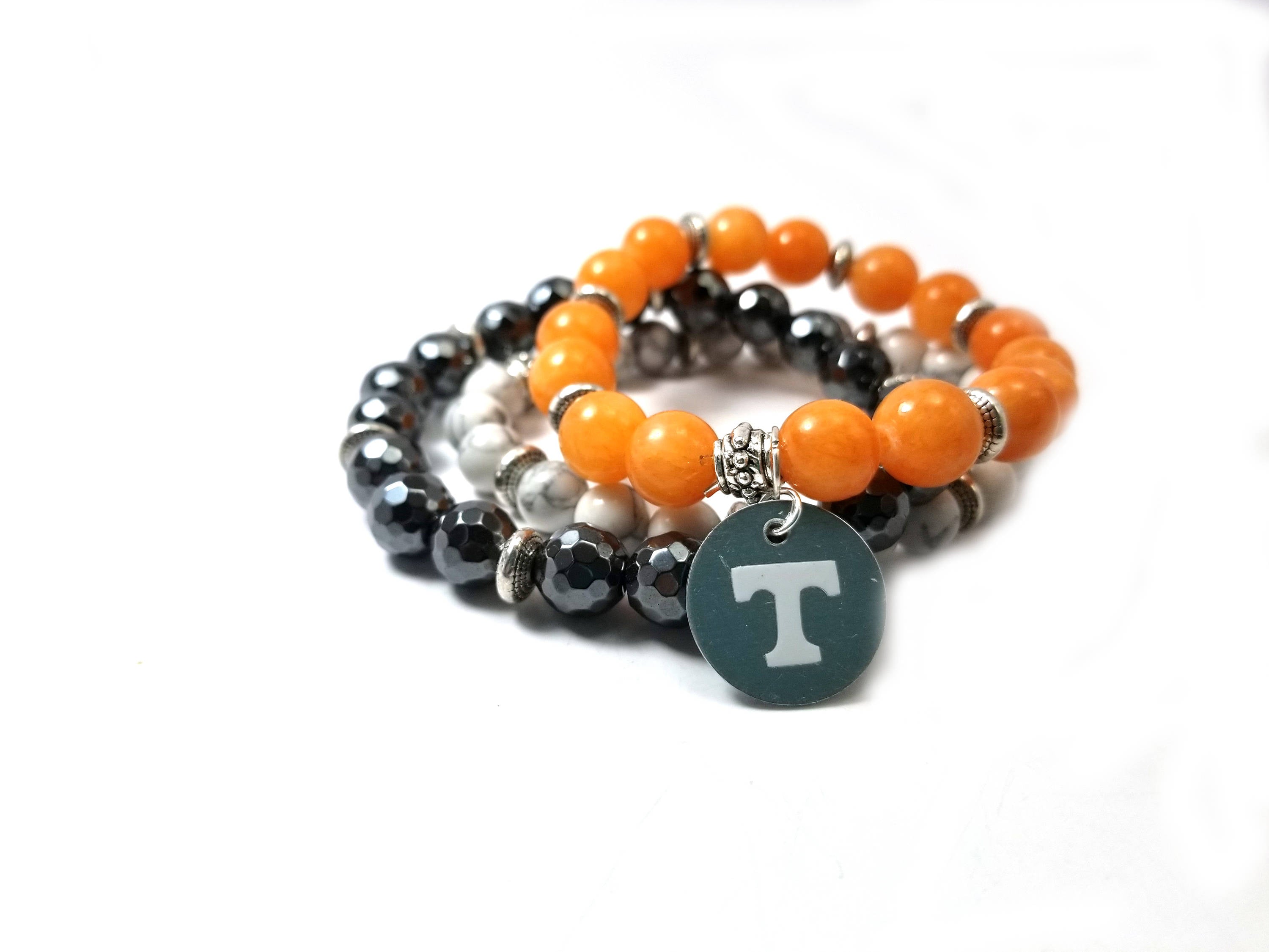 University of Tennessee beaded bracelet set of 3 stretch bracelets