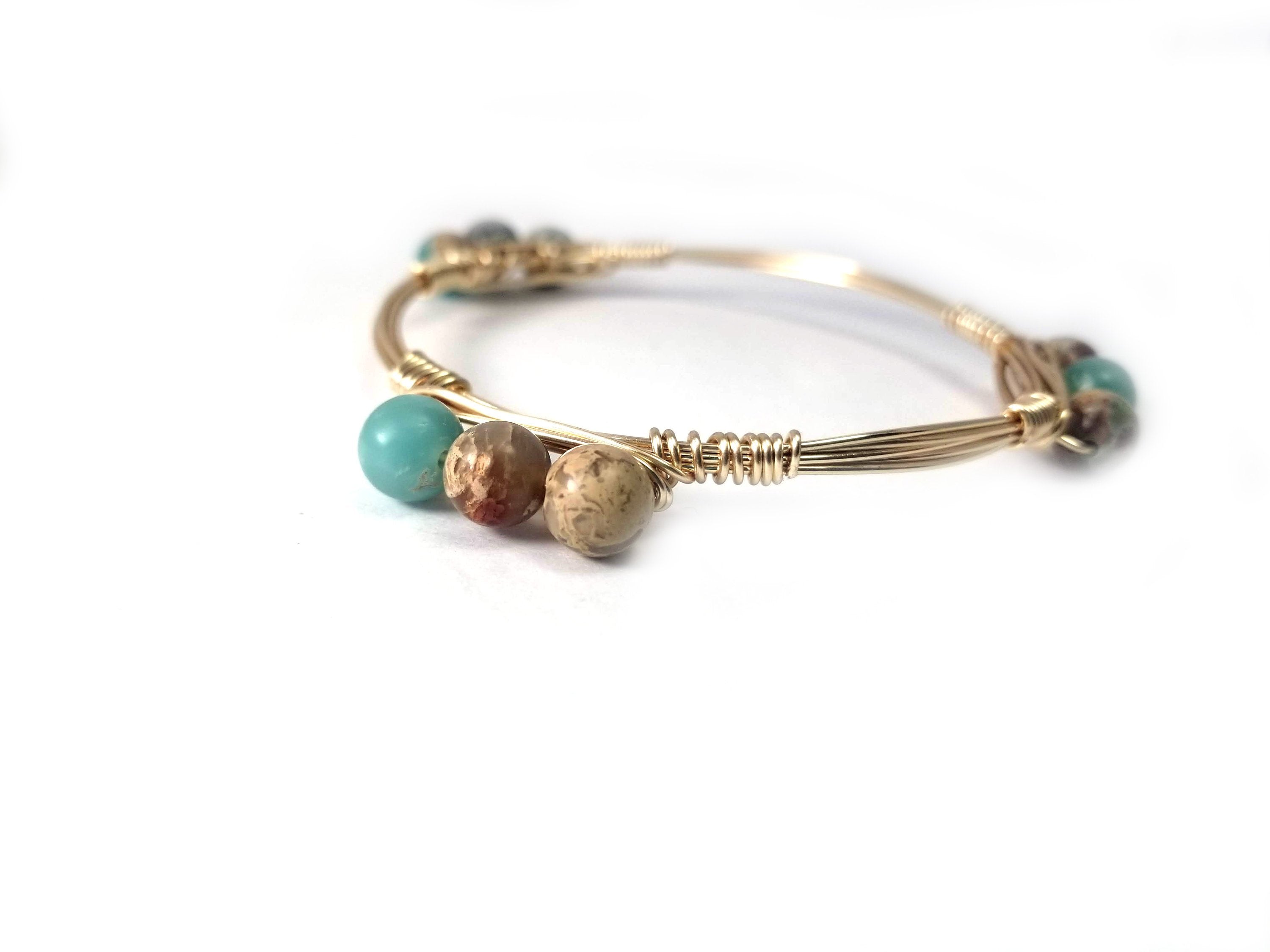 Aqua terra jasper clusterbangle bracelet